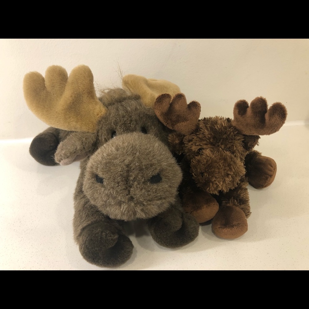 Aurora A&A Plush Flopsie Mel the Moose 12" PLUS Maxamoose 8" Plush Stuffed RARE